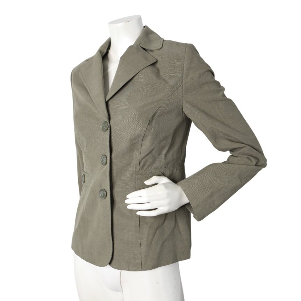 Cleo Tailored Blazer Jacket Green Casual Single Breasted Lined Peak Lapel - Picture 5 of 10